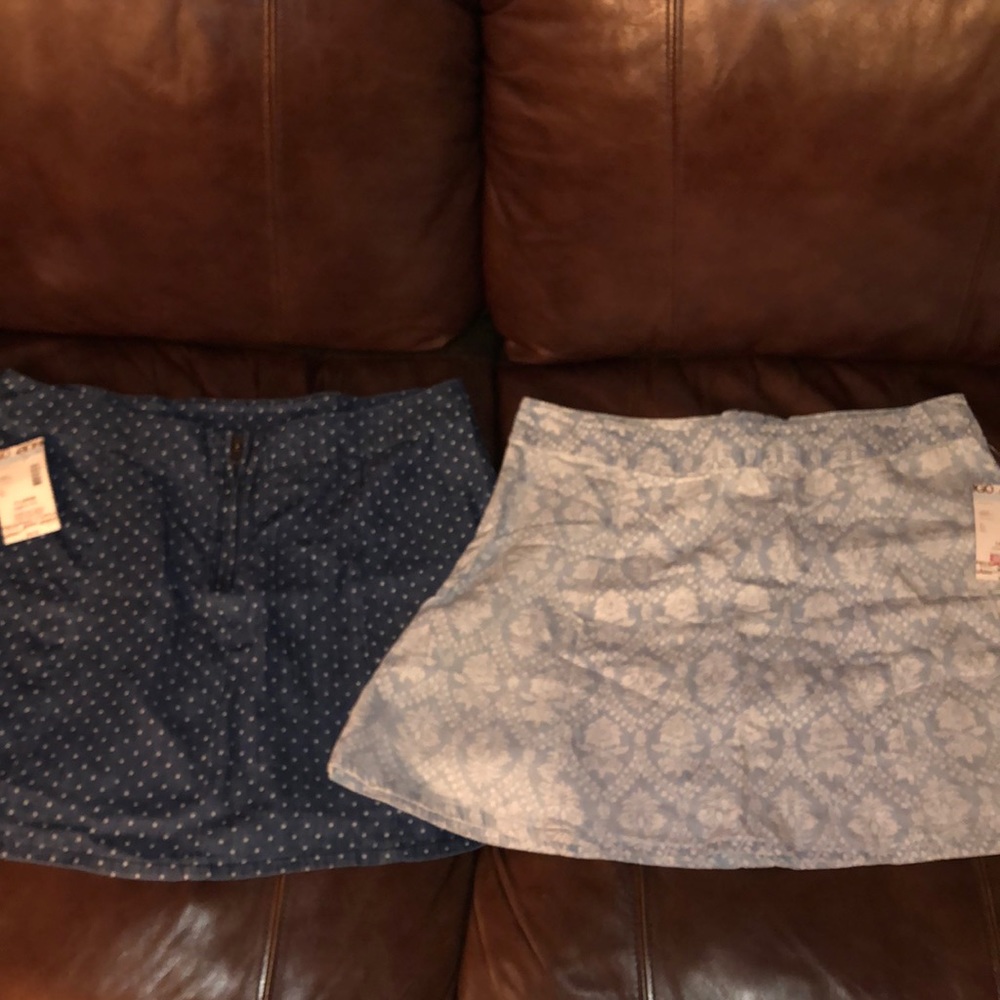 Two new bongo polka dot skirts